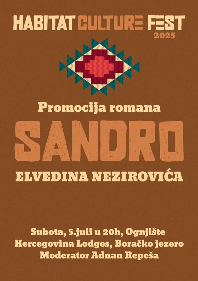 Promocija romana “Sandro” na otvaranju 4. Habitat Culture Festa, na Boračkom jezeru