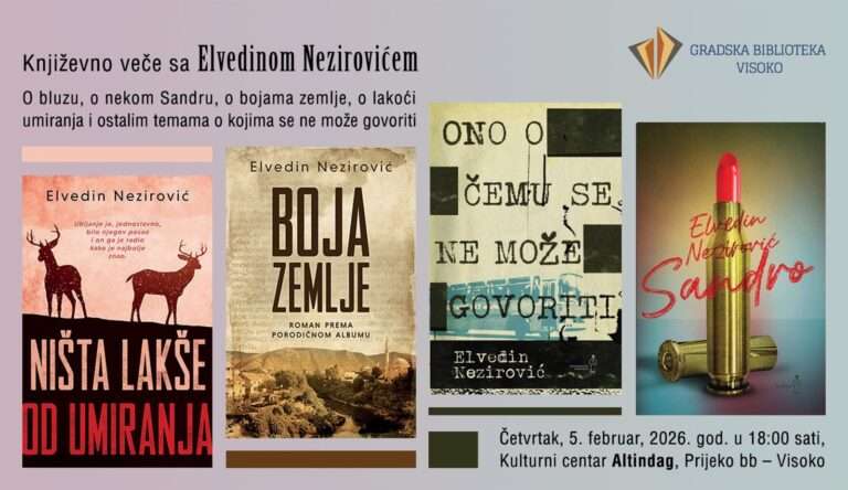 Gradska biblioteka Visoko: književna večer Elvedina Nezirovića