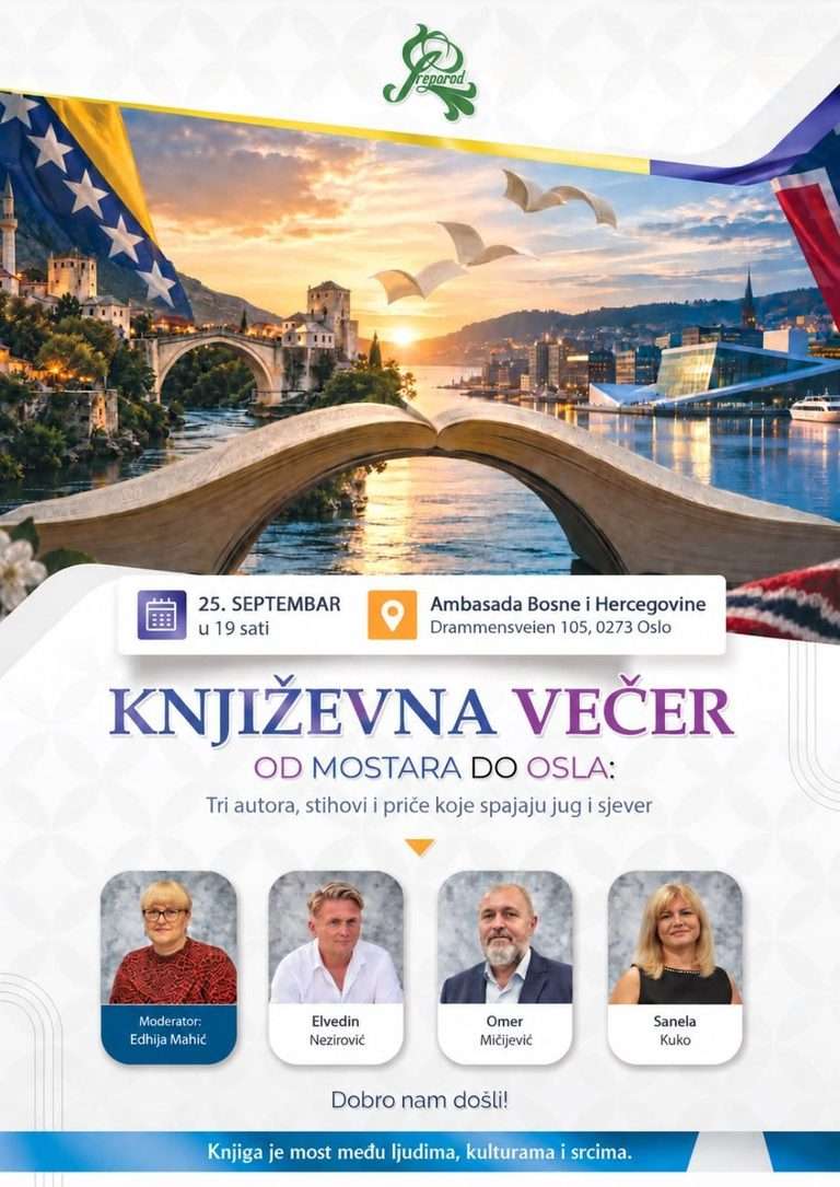 Književna večer: od Mostara do Osla